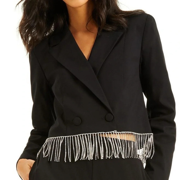 CULPOS X INC Crystal-Fringe Blazer Size XS - Picture 1 of 9